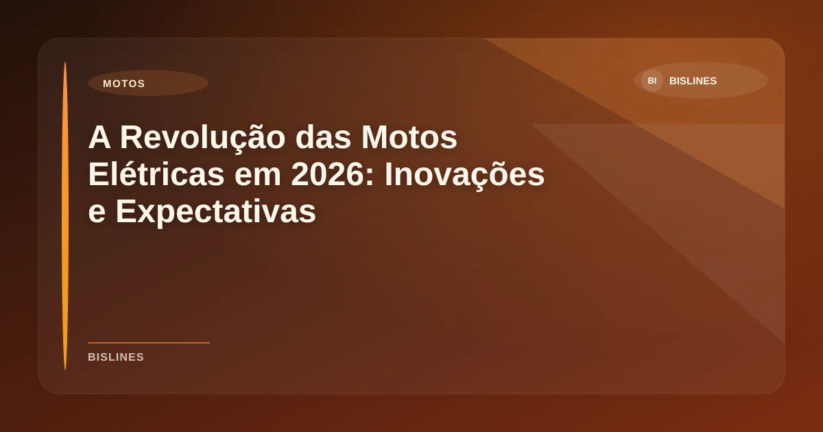 Imagem de A Revolução das Motos Elétricas em 2026: Inovações e Expectativas
