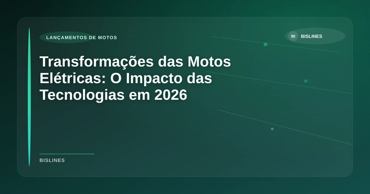 Imagem de Transformações das Motos Elétricas: O Impacto das Tecnologias em 2026