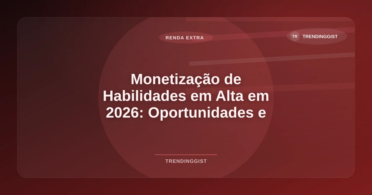 Imagem de Monetização de Habilidades em Alta em 2026: Oportunidades e Estratégias